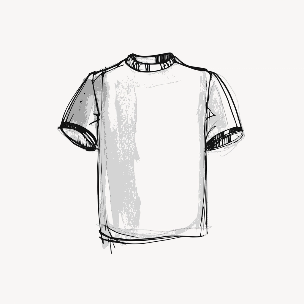 Boceto a lápiz de una polera